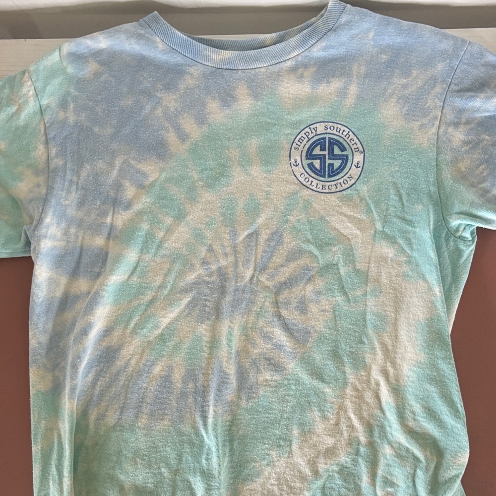 Society Kids Tie-Dye T-Shirt - Blue and White